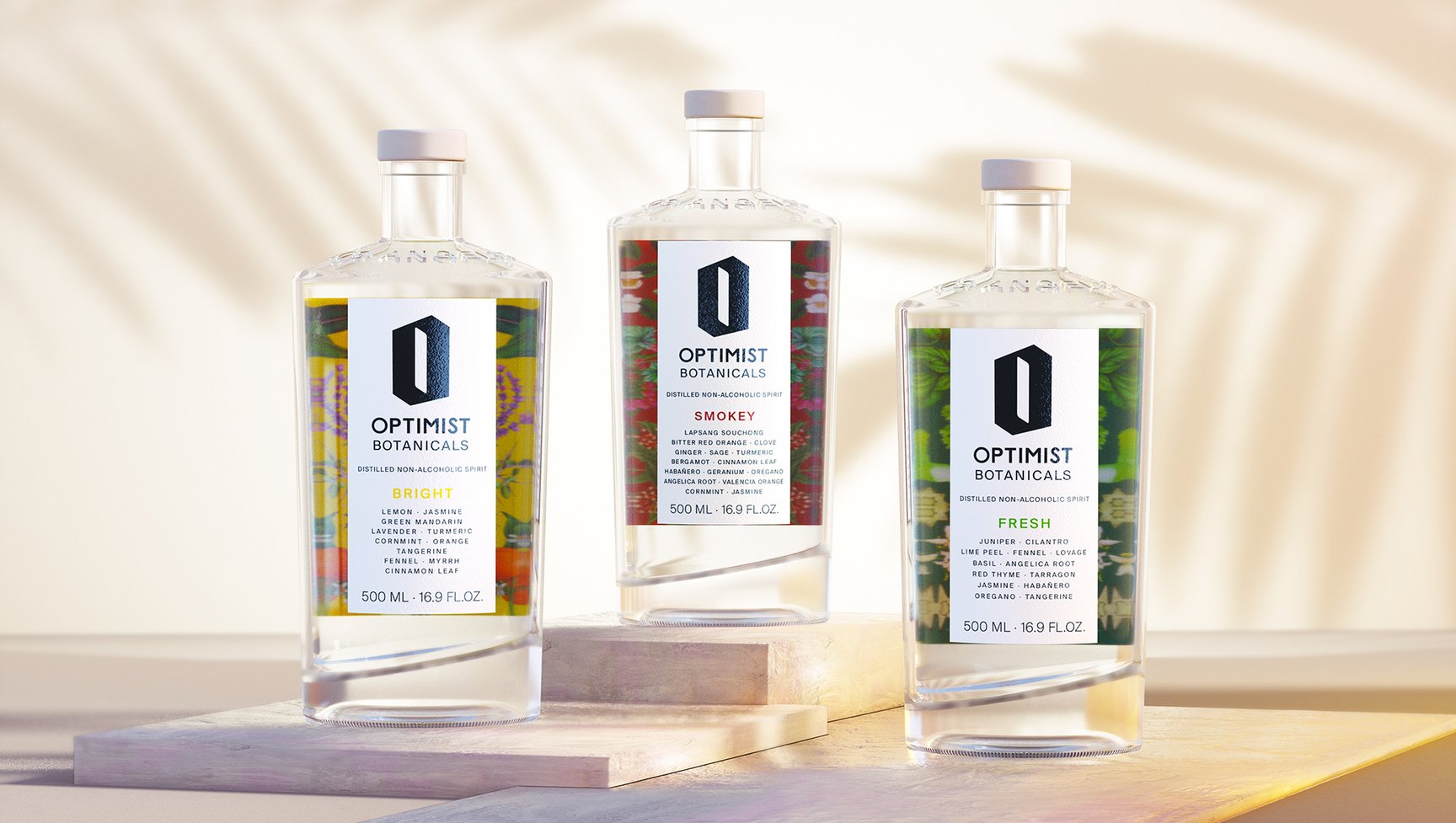 不含酒精的酒，Optimist Botanicals包裝設(shè)計欣賞